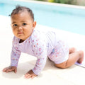 Kids Long Sleeved Swim Vest | Rash Vest Lilac Spring Swimcore