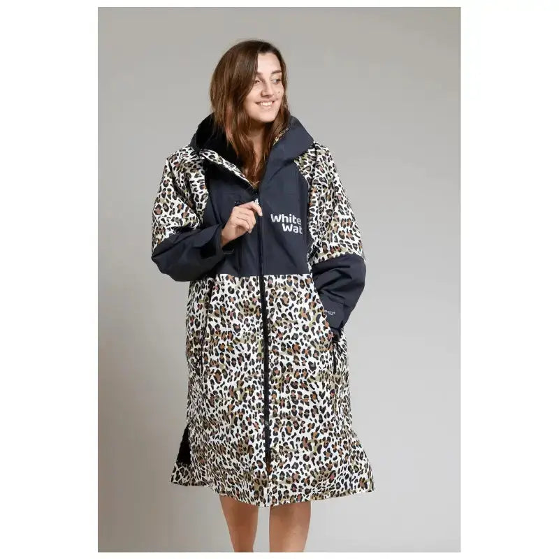 Swimming Robe Leopard Print | Adults Unisex Hard Shell Robe Swimcore