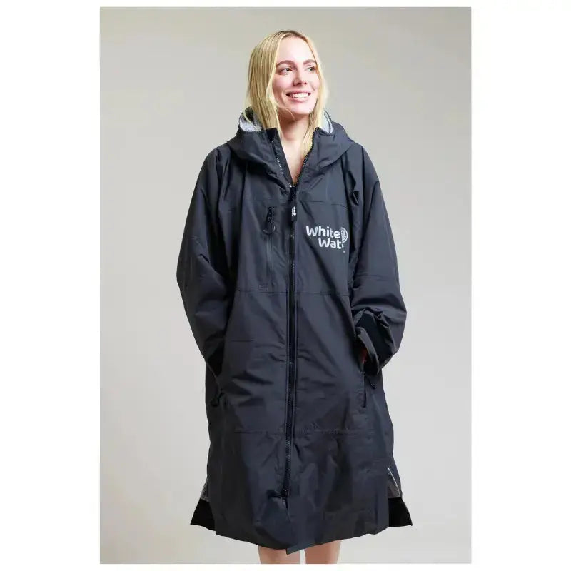 Swimming Robe Unisex Black | Adults Hard Shell Robe Swimcore