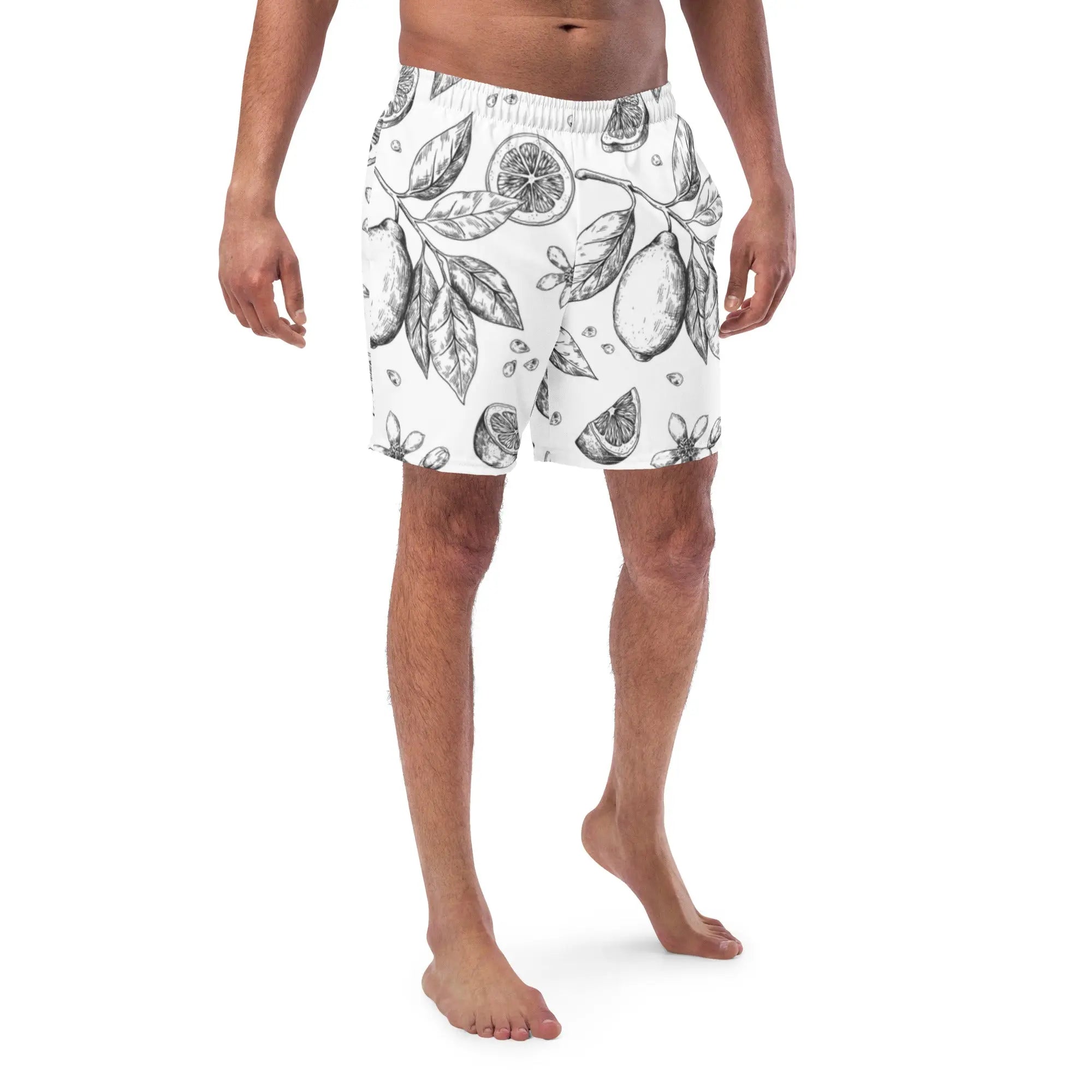 Men Swimming Shorts Design Lemons Design Man Swimsuits Swimcore