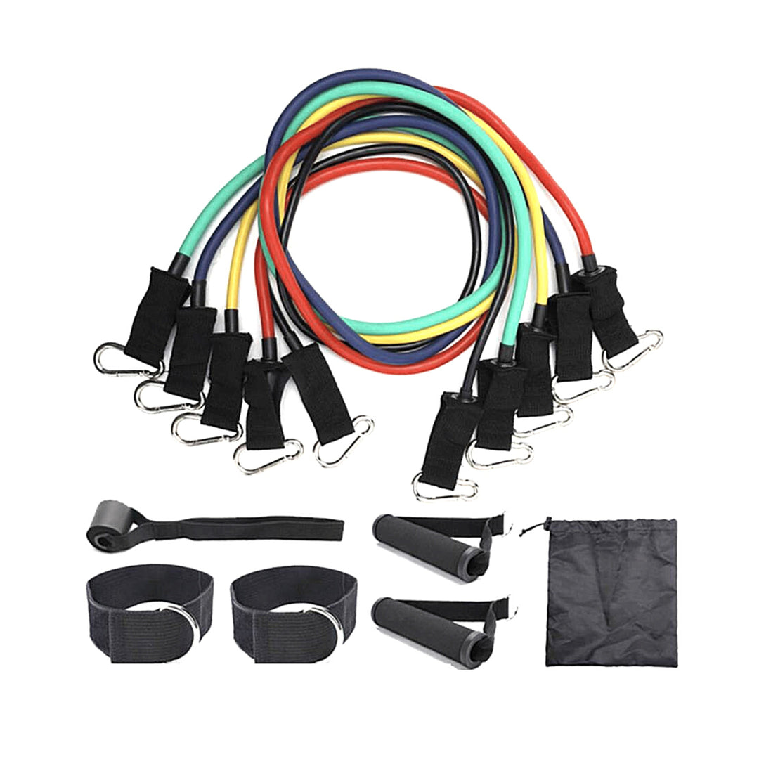 Resistance Bands Exercise | Bands With Handles 1 set of 5 (30 lbs) | 2 DAYS FREE UK SHIPPING Swimcore
