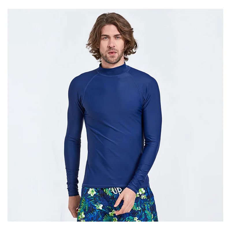 Swimming Mens Rash Guard | Long Sleeves Men Swim Shirt Swimcore