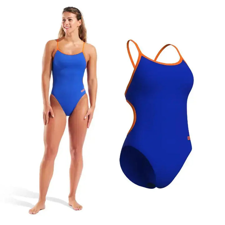 Arena One Women Swimsuit | Solid Lace Back Swimsuit Swimcore