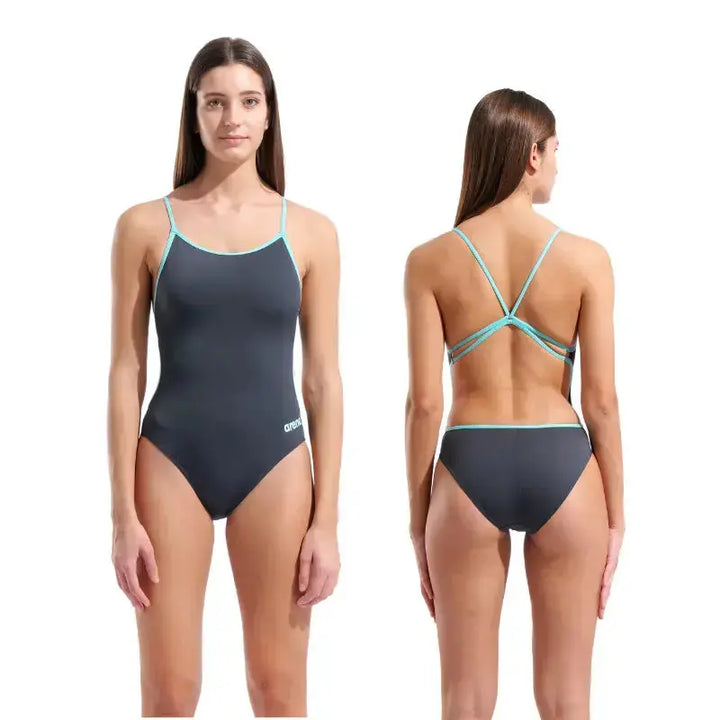 Arena One Women Swimsuit | Solid Lace Back Swimsuit Swimcore