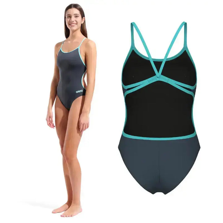 Arena One Women Swimsuit | Solid Lace Back Swimsuit Swimcore