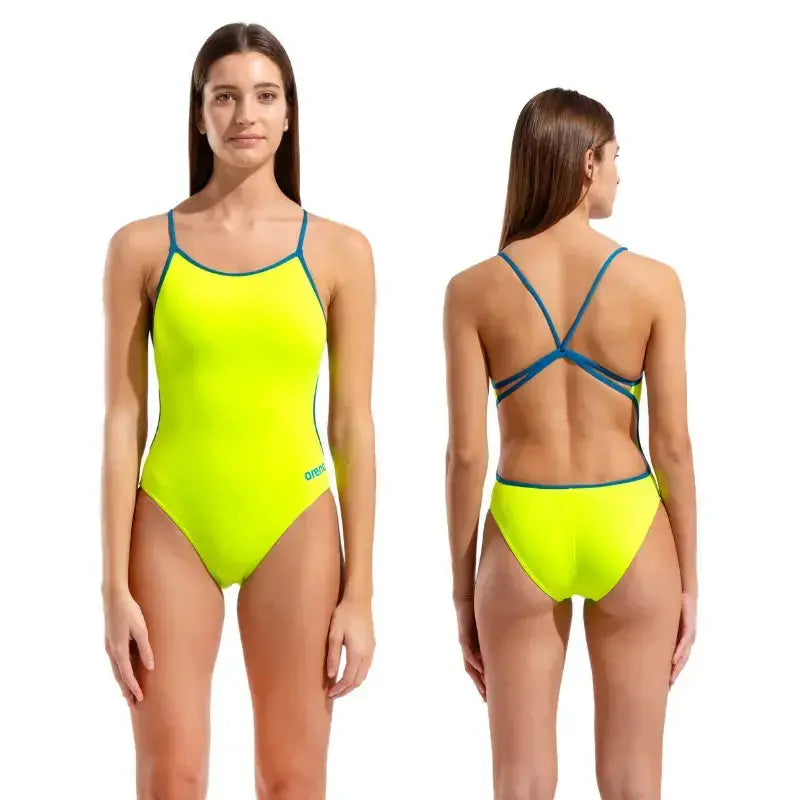 Arena One Women Swimsuit | Solid Lace Back Swimsuit Swimcore