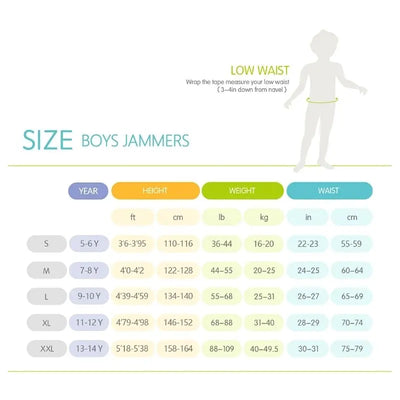 Boys Jammer Training Swimsuit | Drawstring Kids Endurance Swimwear Swimcore