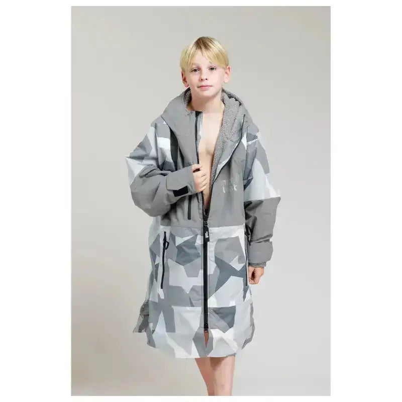 Kids After Swimming Robe | Unisex Kids Arctic Camo Robe Swimcore