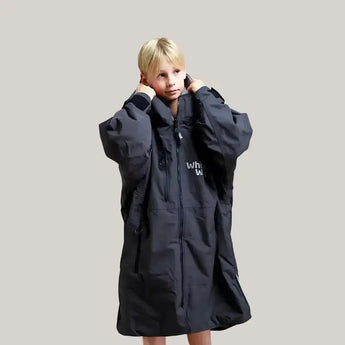 Kids After Swimming Robe | Unisex Kids Black Robe Swimcore