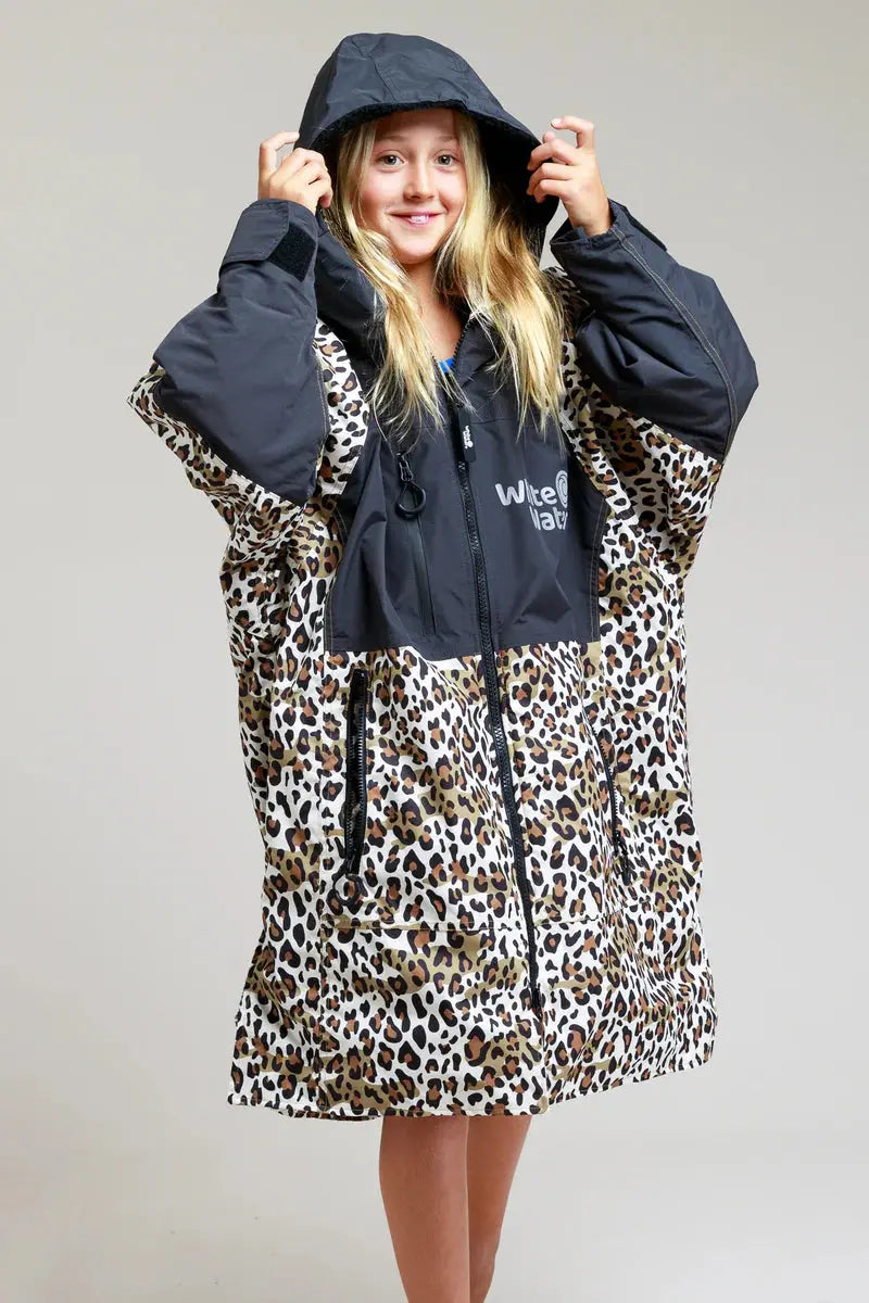 Kids After Swimming Robe | Unisex Kids Leopard Print Robe Swimcore
