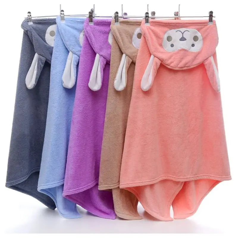 Kids Coral Fleece Towel | Baby Poncho Fleece Towel Swimcore