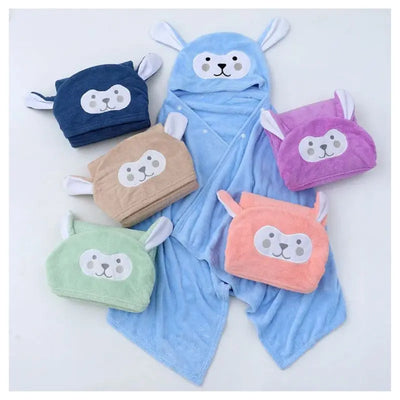 Kids Coral Fleece Towel | Baby Poncho Fleece Towel Swimcore