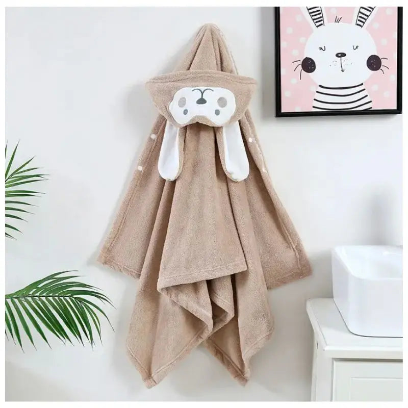 Kids Coral Fleece Towel | Baby Poncho Fleece Towel Swimcore