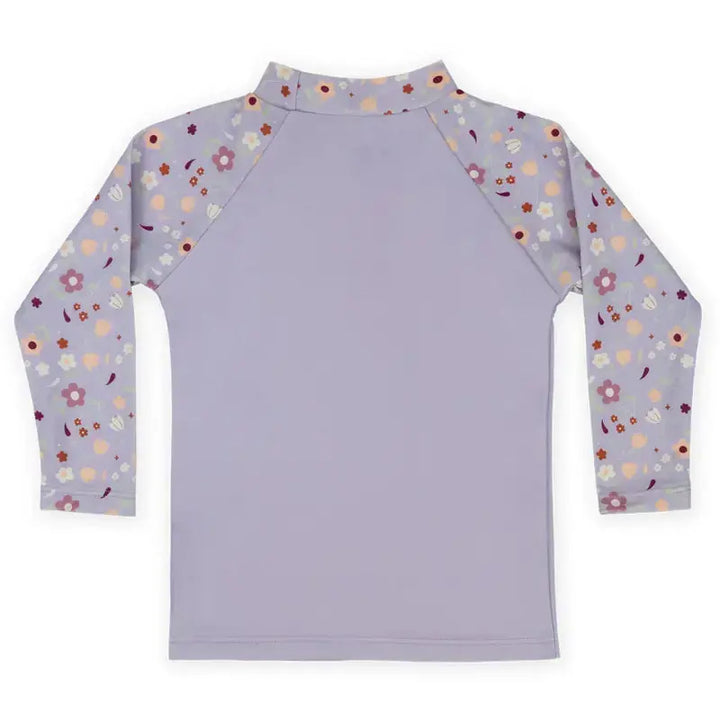 Kids Long Sleeved Swim Vest | Rash Vest Lilac Spring Swimcore