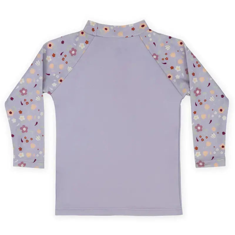 Kids Long Sleeved Swim Vest | Rash Vest Lilac Spring Swimcore