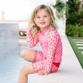 Kids Long Sleeved Swim Vest | Rash Vest Strawberry Field Swimcore