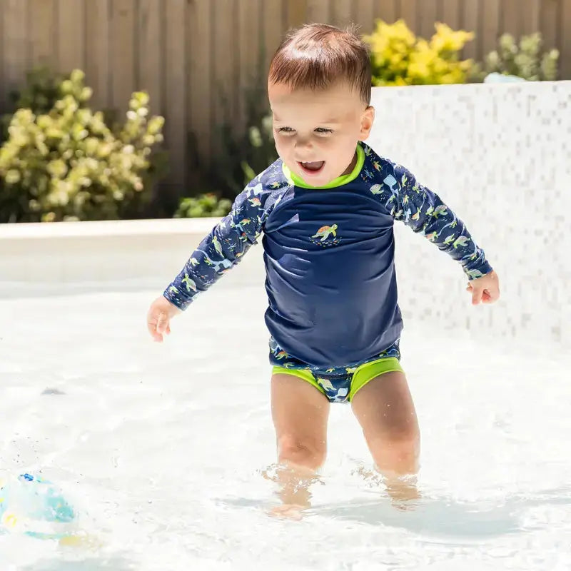 Kids Long Sleeved Swim Vest | Rash Vest Turtle Tide Swimcore