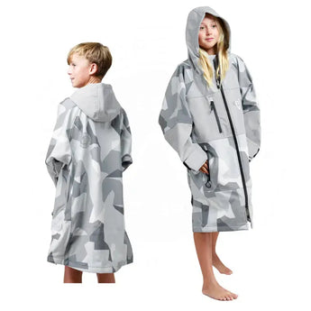Kids Pool Swimming Robe | Arctic Camo Unisex Soft Shell Robe Swimcore