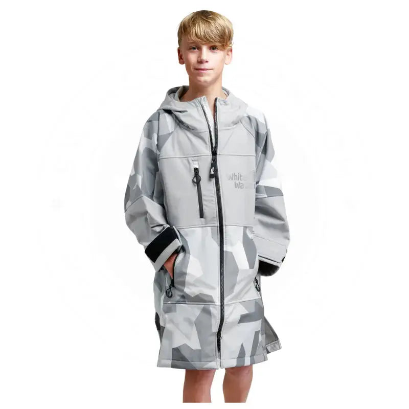 Kids Pool Swimming Robe | Arctic Camo Unisex Soft Shell Robe Swimcore