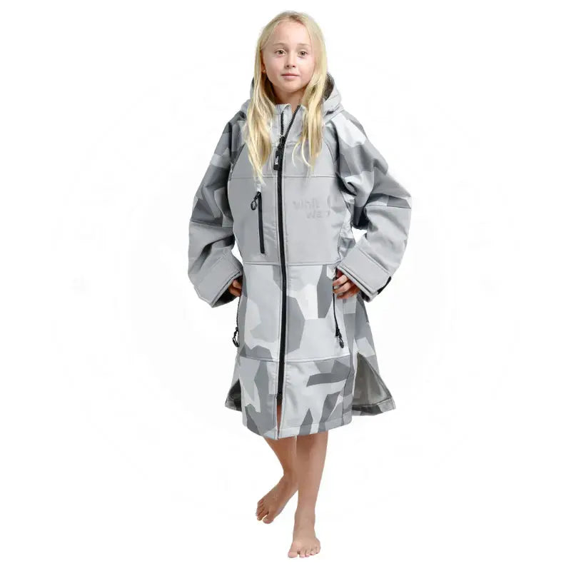 Kids Pool Swimming Robe | Arctic Camo Unisex Soft Shell Robe Swimcore