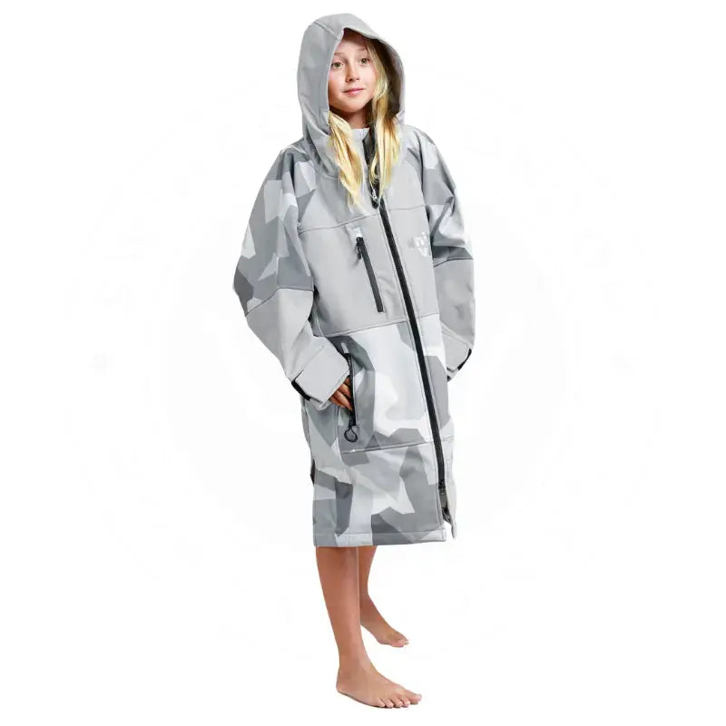 Kids Pool Swimming Robe | Arctic Camo Unisex Soft Shell Robe Swimcore