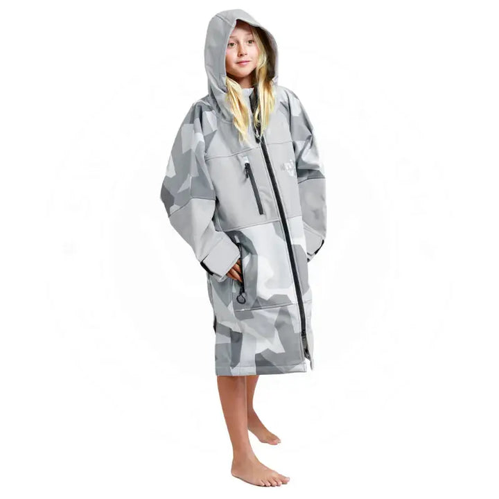 Kids Pool Swimming Robe | Arctic Camo Unisex Soft Shell Robe Swimcore