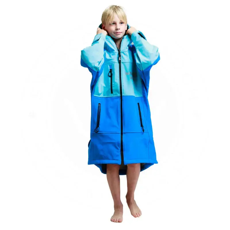 Kids Pool Swimming Robe | Cobalt Blue Unisex Soft Shell Robe Swimcore