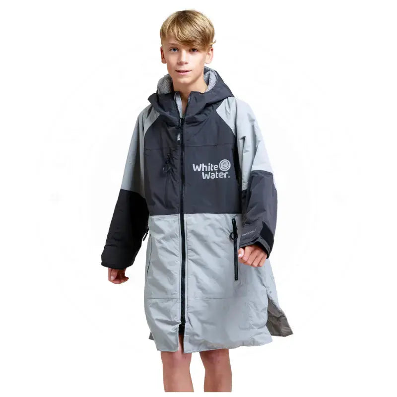 Kids Pool Swimming Robe | Steel Grey Unisex Hard Shell Robe Swimcore