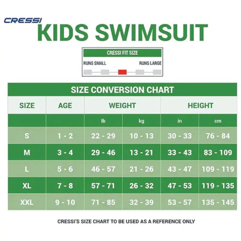 Kids Shorty Wetsuit Cressi | Children Swim Wetsuits 2-8 yo Swimcore