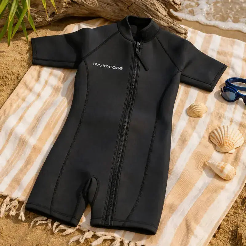 Kids Shorty Wetsuit Neoprene | Swimcore Front Zip Thermal Wetsuit Swimcore