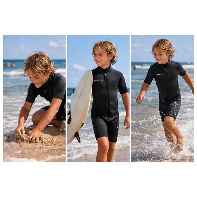 Kids Shorty Wetsuit Neoprene | Swimcore Front Zip Thermal Wetsuit Swimcore