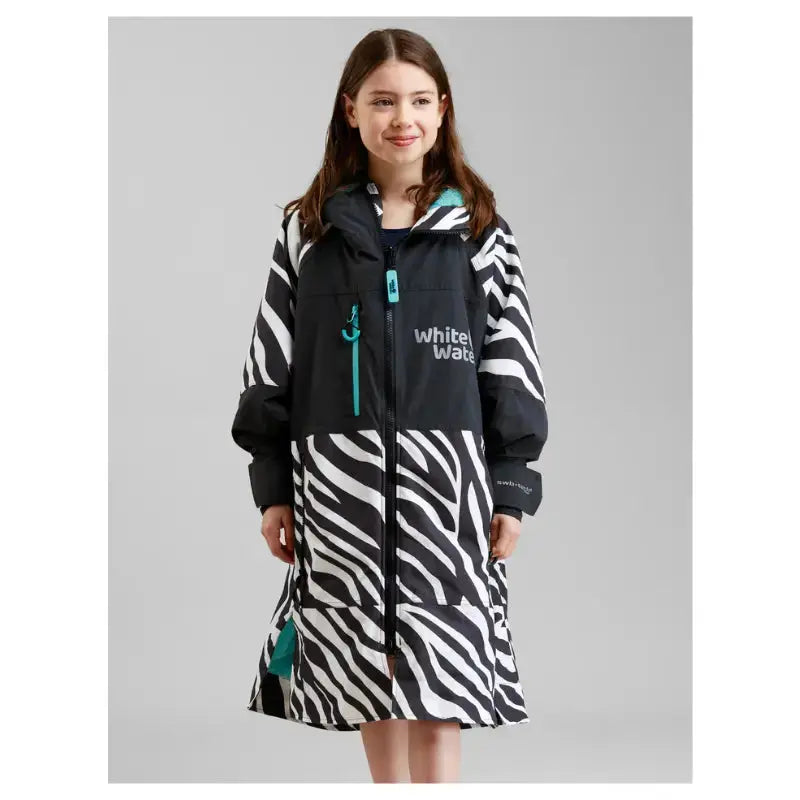 Kids Swimming Robe Unisex | Zebra Print Kid Swim Robe Swimcore