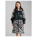 Kids Swimming Robe Unisex | Zebra Print Kid Swim Robe Swimcore