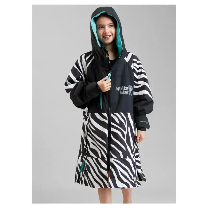 Kids Swimming Robe Unisex | Zebra Print Kid Swim Robe Swimcore
