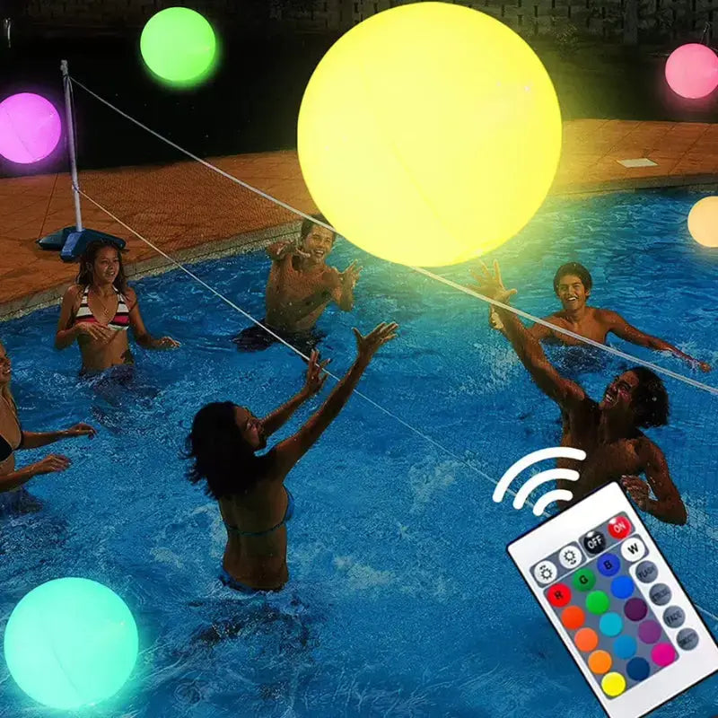 LED Inflatable Pool Ball | Floating Pool Light-Up Sphere Swimcore