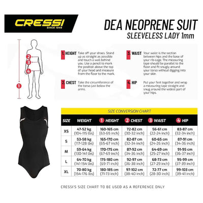 Lady Swim Wetsuit | Neoprene Swimwear | Cressi DEA Swimcore