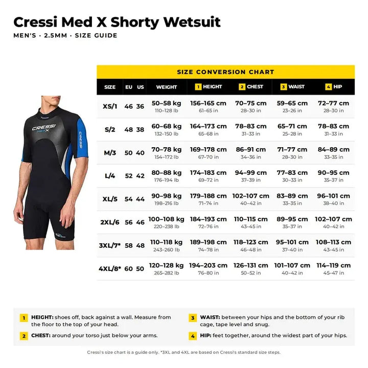 Med X Man Wetsuit | Cressi Men&