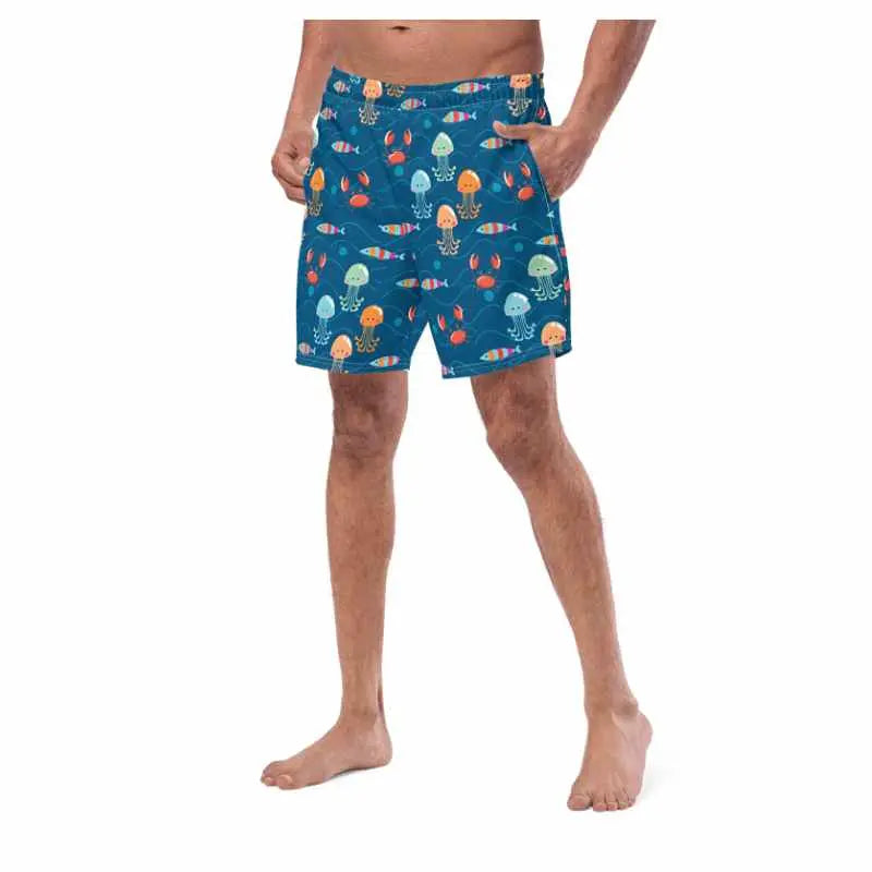 Men Swimming Shorts Design | Marine Fisher's Paradise Swimcore