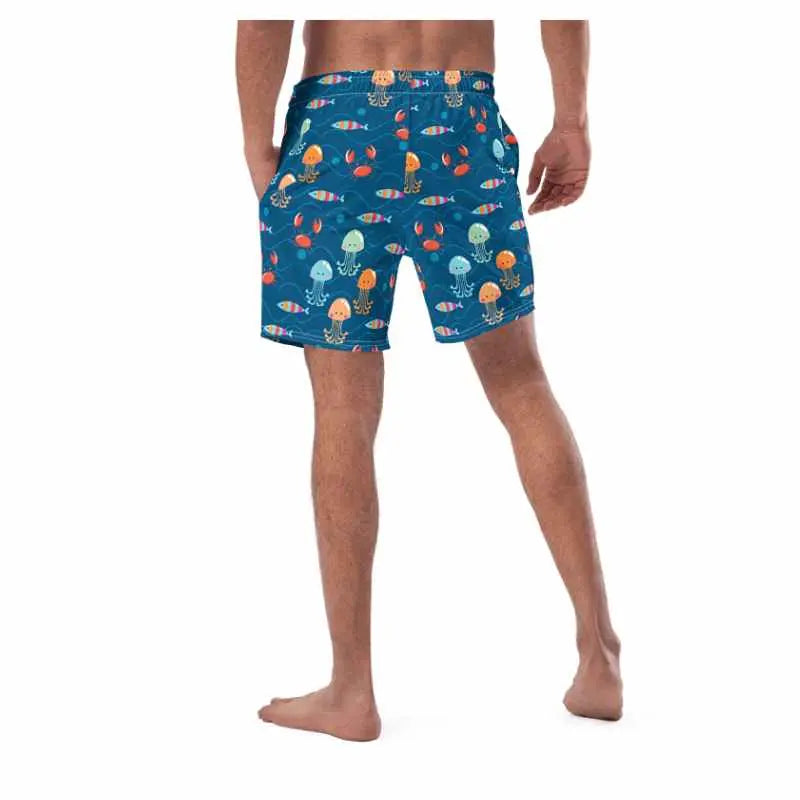 Men Swimming Shorts Design | Marine Fisher's Paradise Swimcore