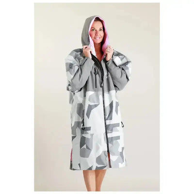 Post Swimming Unisex Robe | Arctic Camo Pink Hard Shell Robe Swimcore