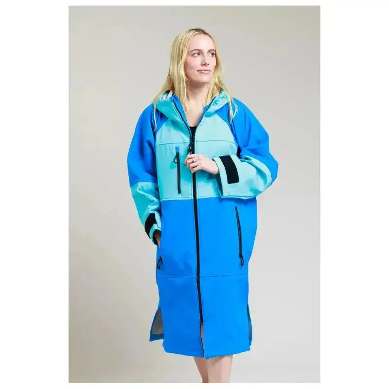 Post Swimming Unisex Robes | Soft Shell Cobalt Blue Robe Swimcore