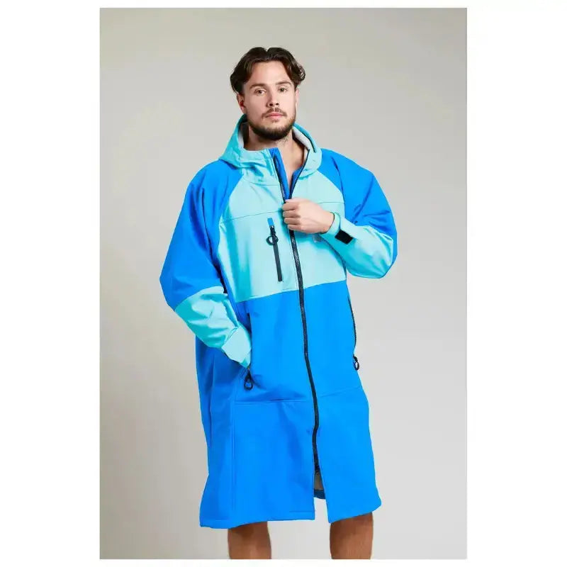 Post Swimming Unisex Robes | Soft Shell Cobalt Blue Robe Swimcore