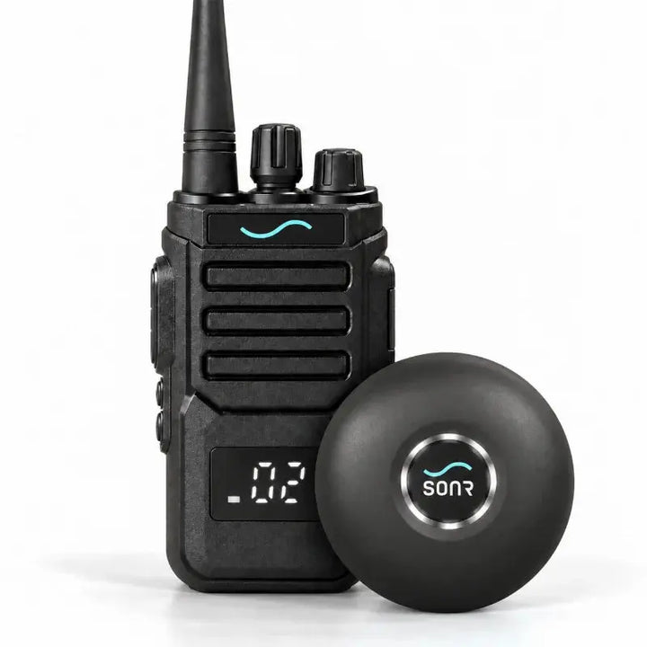 SONR swimming coach radio with 1 black receiver