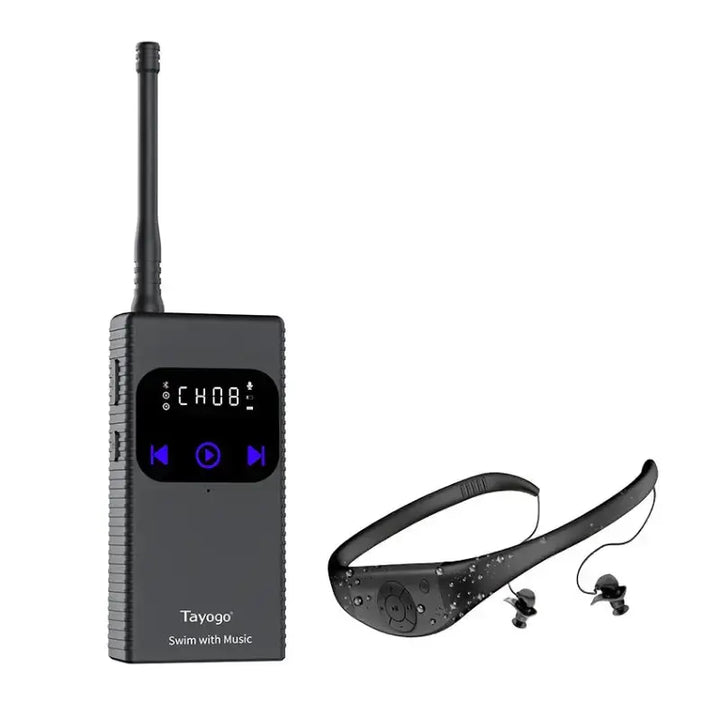 Swim Headphone Music Combo | Wireless Transmitte + Earbuds Swimcore