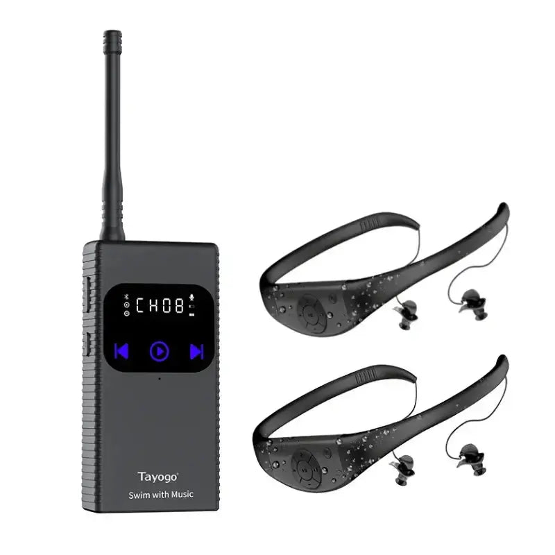 Swim Headphone Music Combo | Wireless Transmitte + Earbuds Swimcore