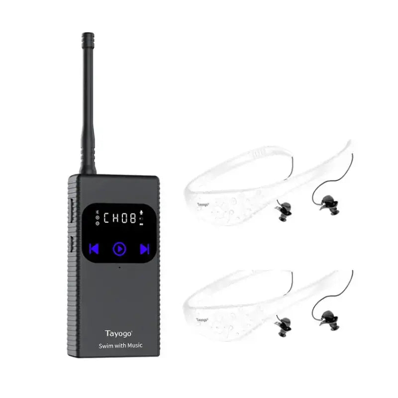 Swim Headphone Music Combo | Wireless Transmitte + Earbuds Swimcore