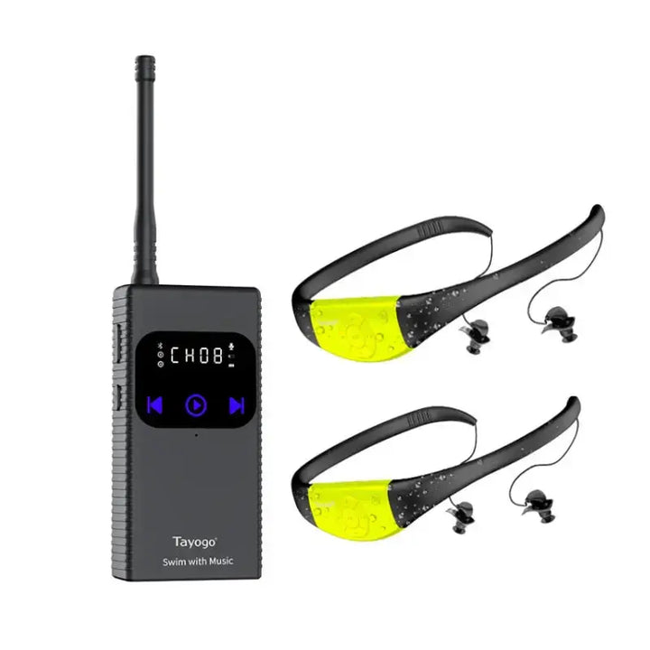 Swim Headphone Music Combo | Wireless Transmitte + Earbuds Swimcore