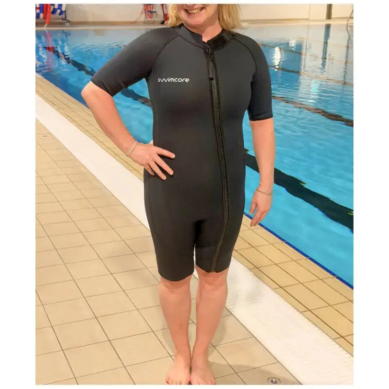 Swimcore Thermal Training Wetsuit | UNISEX Short Sleeve Front Zip Swimcore
