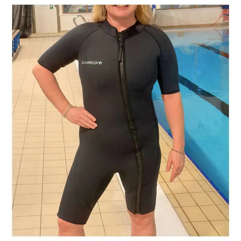Swimcore Thermal Training Wetsuit | UNISEX Short Sleeve Front Zip Swimcore