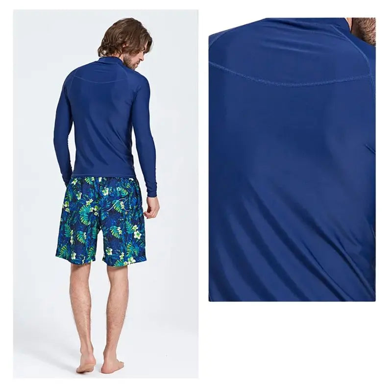 Swimming Mens Rash Guard | Long Sleeves Men Swim Shirt Swimcore